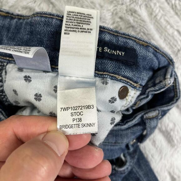 Lucky Brand Jeans Women 0/25 Bridgette Skinny Mid Rise Distressed Button Fly - Picture 7 of 11